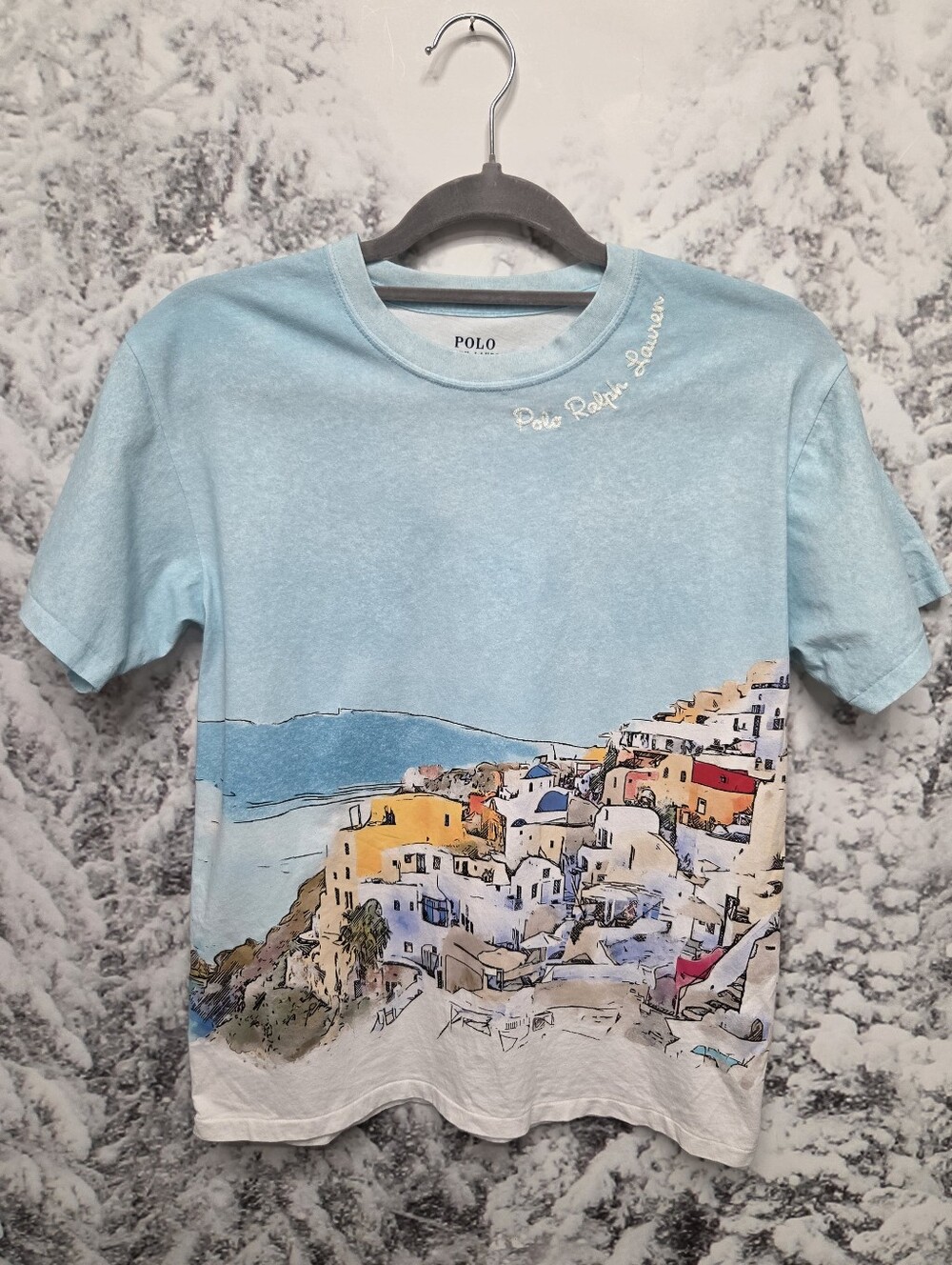 Polo Ralph Lauren Seaside Motif Short Sleeve Tee, Small Coastal Preppy Cotton
